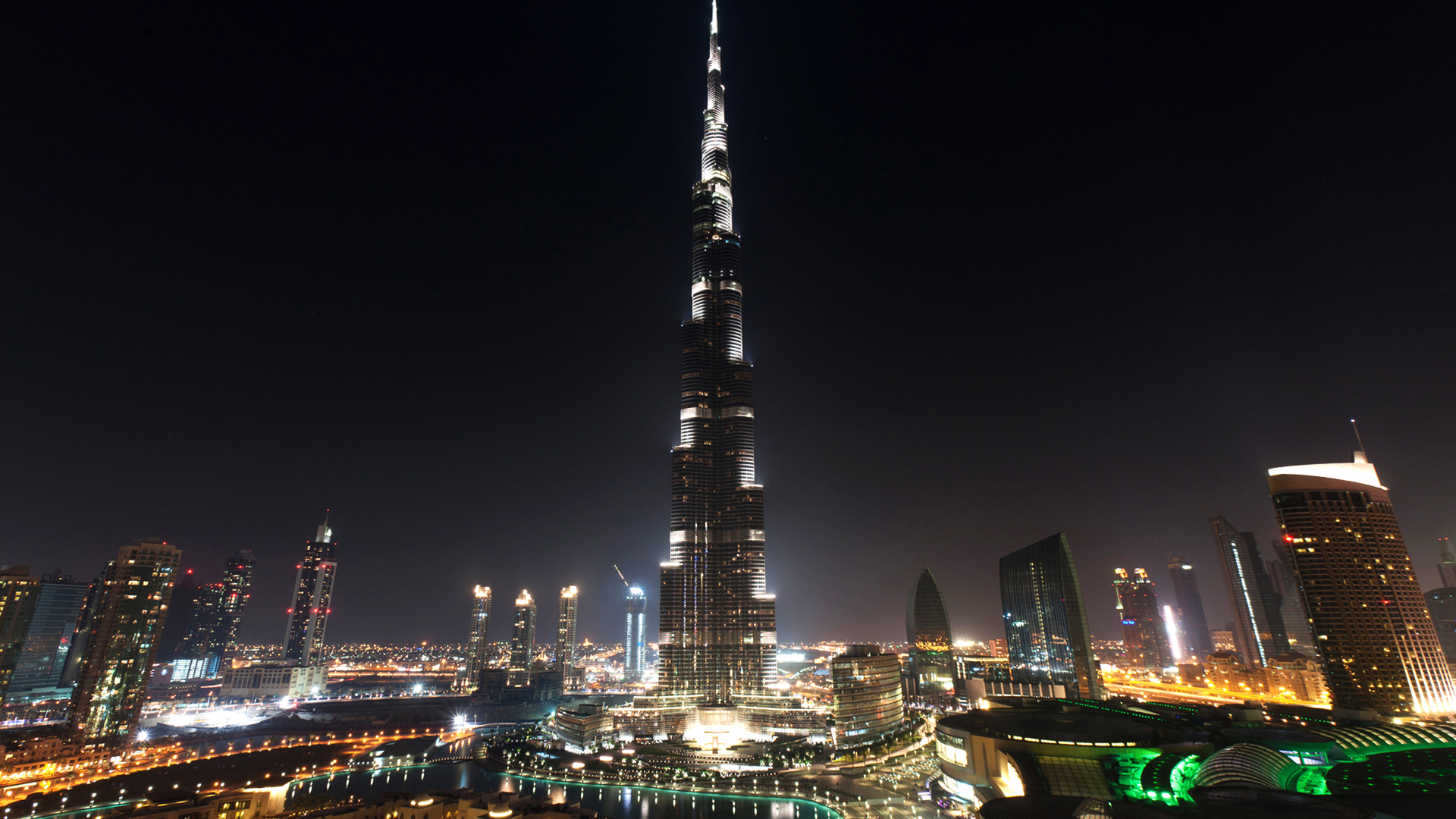 burj khalifa at night 1920x1080